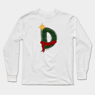 Letter D - Christmas Letter Long Sleeve T-Shirt